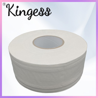 Kingess   (หนา 3 ชั้น 9 ซม.) กระดาษทิชชู่จัมโบ้ม้วนใหญ่กระดาษเช็ดมือห้องครัวห้องน้ำ200 ม. (1 ม้วน)