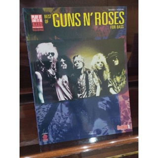 GUNS N ROSES BEST OF GUNS N ROSES FOR BASS ปกหลังมีรอย