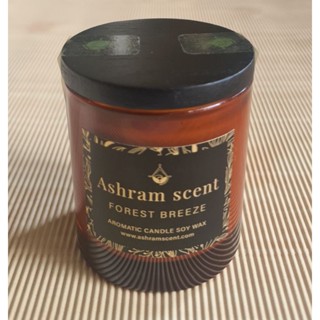 เทียนหอมอโรม่ากลิ่นฟลอเรสต์ฟรีซ Ashram scent forest freeze aroma candle soy wax