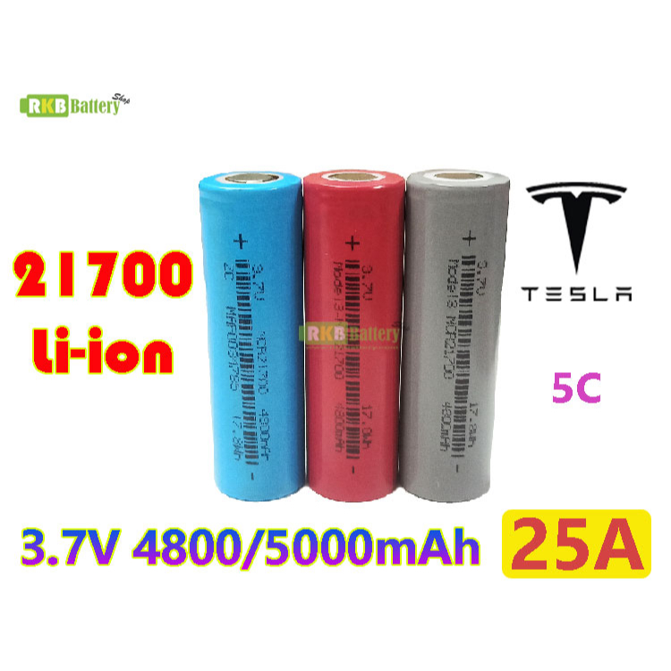 [พร้อมส่ง] ถ่านชาร์จ แบตเตอรี่ 21700 Panasonic Tesla 3.7v 4800 ...