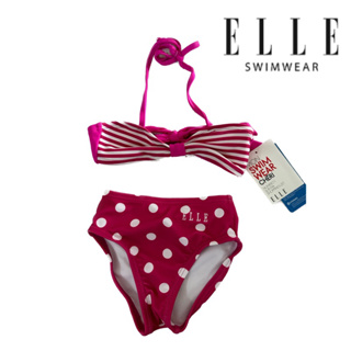 ชุดว่ายน้ำเด็กหญิง เด็กเล็ก สงกรานต์ bikini Elle ราคาเต็ม2,180 แท้ 2 ชิ้น กันUV