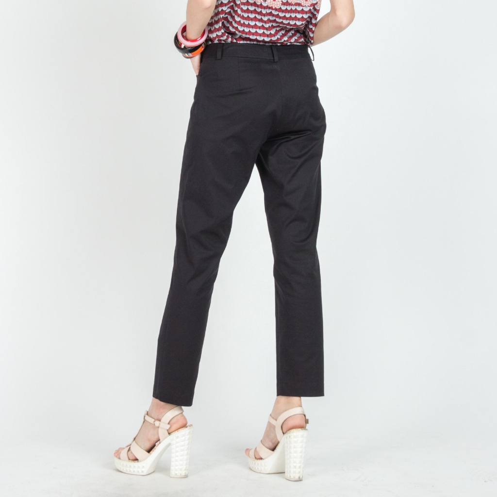 c-amp-d-กางเกงขาวยาว-ผู้หญิง-cotton-pants-ทรง-basic-ขายาว-ห้าส่วน-สีดำ-cu92bl