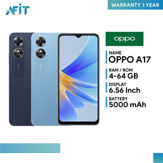 Oppo A17 (4+64GB) สมาร์ทโฟนจอ 6.56 นิ้ว กล้องหลัก 50MP แบต 5000 mAh  ll ประกันศูนย์ไทย 1 ปี