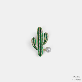 Green Cactus Diamond Brooch-เข็มกลัดแคคตัส