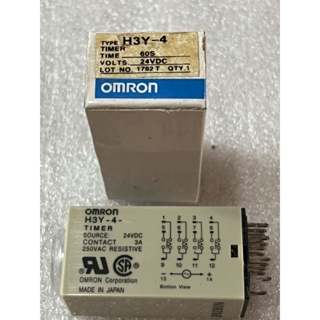 H3Y-4 OMRON (DC24V) Delay Timer Time Relay 0-60Sec With Base