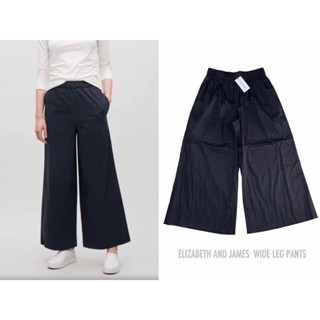 กางเกงผ้าคอตตอน ทรงขากว้าง เอวยืด ELIZABETH AND JAMES  WIDE LEG PANTS