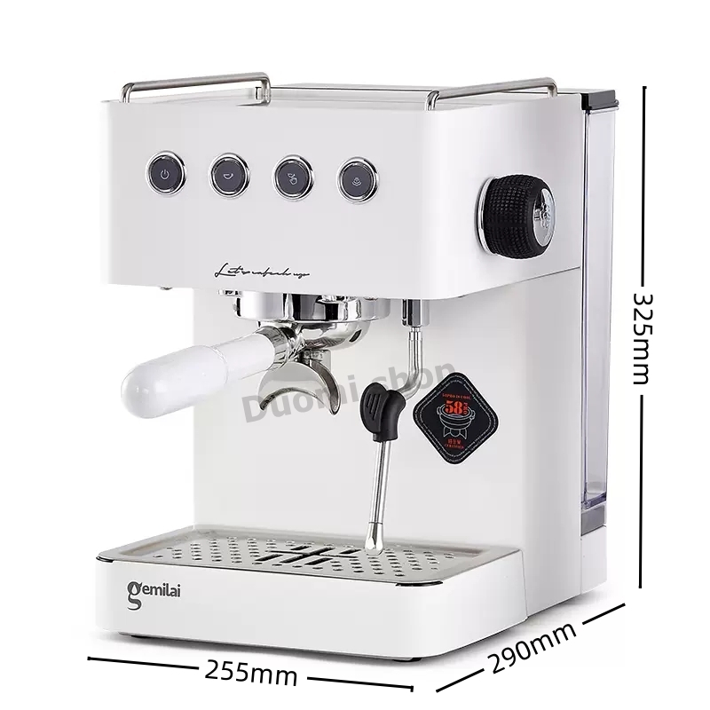 เครื่องชงกาแฟ-gemilai-crm-3005g-สีขาว-พร้อมเครื่องบด-crm-9009-coffee-machine