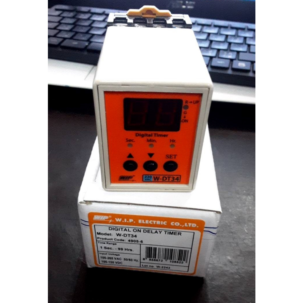 WIP ดิจิตอลทามเมอร์ รุ่นW-DT34 สวิทซ์ นาพิกา Digital Timer 220VAC นาพิ ...