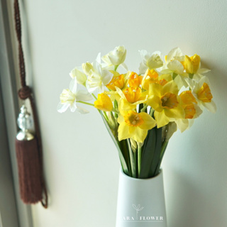 Daffodil | ดอกแดฟโฟดิลหรือดอกดารารัตน์ปลอม ดอกไม้ปลอม ดอกไม้ประดิษฐ์ ตกแต่งบ้าน (D06) [พร้อมส่ง]