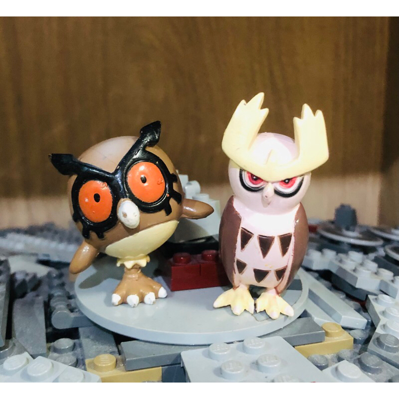 pokemon-monster-hoothoot-amp-noctowl-nintendo-tomy-collection-figure-โปเกม่อน