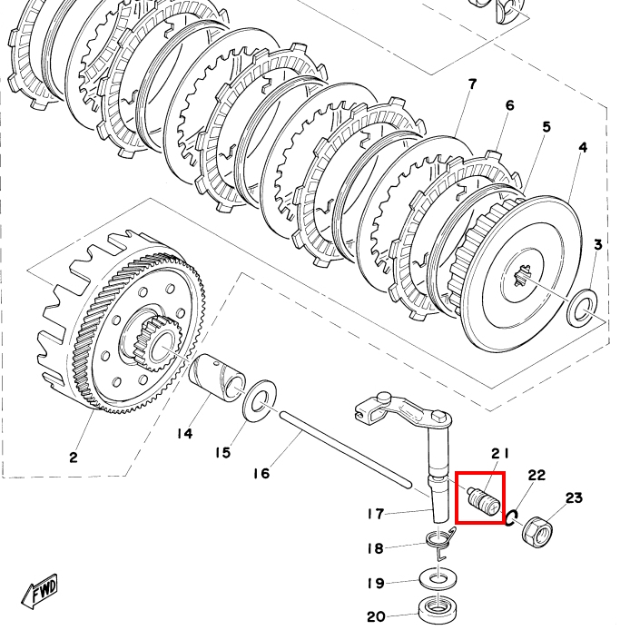 3641634300-สกรูปรับ-แกนลูกเบี้ยวคลัทช์-dt175-dt250-xt500-sr500-sr400-แท้-364-16343-00