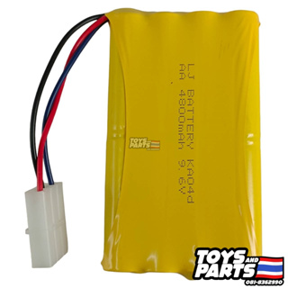 ถ่านรถบังคับ 9.6V 4800 mAh. ปลั๊กแบบ 3 รู เป็นถ่านขนาด AA 8 ก้อนต่อแพ๊ค สำหรับใส่รถบังคับขนาด 1/10 X-Drift