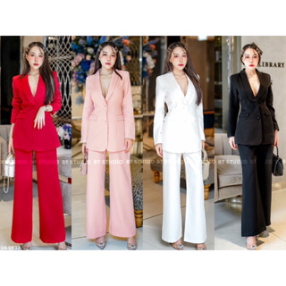 CODE : 04-0933 ชุดเซทสูท สูทสีขาว ชุดสูทสีดำ งานป้าย BT