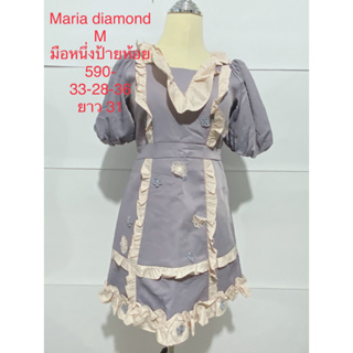 เดรสสั้น MARIA DIAMOND SIZE M มือหนึ่งป้ายห้อย