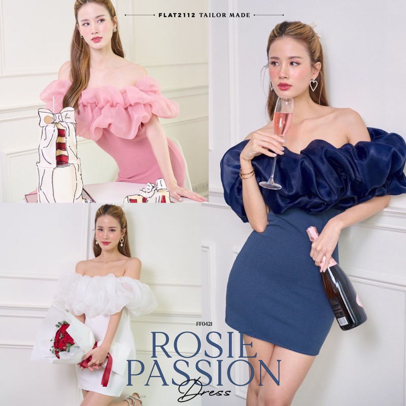 flat2112-ff0421-rosie-passion-dress-tailor-made-edition-เดรสเปิดไหล่-เดรสออกงาน