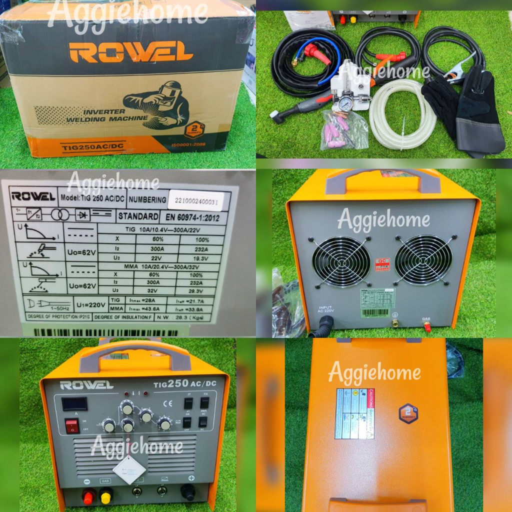 rowel-เครื่องเชือม-อาร์กอน-รุ่น-tig250-ac-dc-สีส้ม-ไฟ-220v-300a-เชื่อมอลูมิเนียม-สแตนเลส-เครื่องเชือม