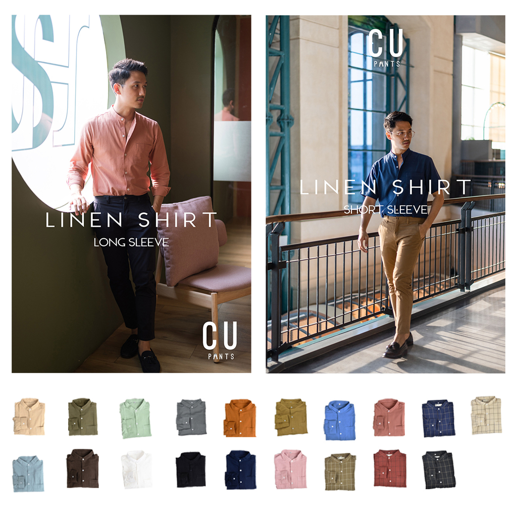 ภาพหน้าปกสินค้าใส่CODE : MAY10MA เสื้อเชิ้ตแขนยาว  คอจีน ลินิน  แขนยาวLinen + Cotton shirt : CU PANTS จากร้าน glicojung บน Shopee