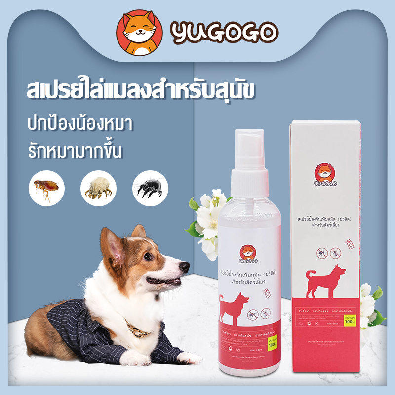 ภาพหน้าปกสินค้าyugogo สเปรย์ผิวหนังสุนัข 100ML กลิ่นมะลิ สเปรย์นาโนสุนัข เรื้อน เชื้อรา คัน เกา ขนร่วง ป้องกันยีสต์ไรได้ จากร้าน yugogo_ บน Shopee