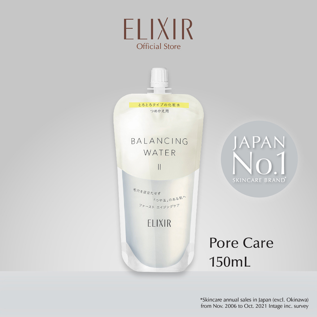 elixir-อิลิคเซอร์-บาลานซิ่ง-วอเทอร์-2-สูตรเข้มข้น-ชุ่มชื่นผิว-150มล-รีฟิล