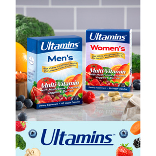 วิตามินรวม Ultamins, Multivitamin with CoQ10 100 mg Mushrooms, Enzymes, Veggies &amp; Berries, 60 Veggie Capsules