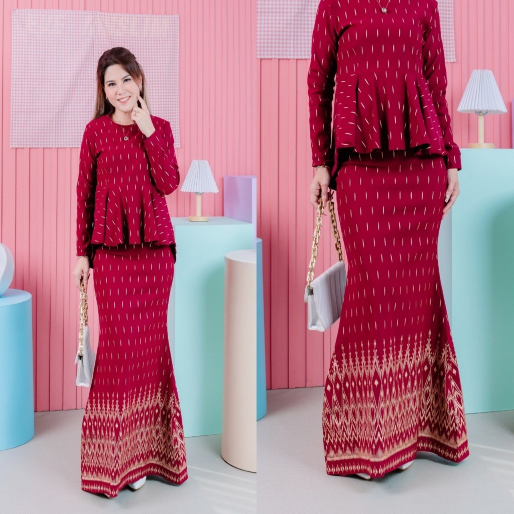 ชุดผ้าไทย-songket-รุ่น-th19-420-เสื้อ-กระโปรง