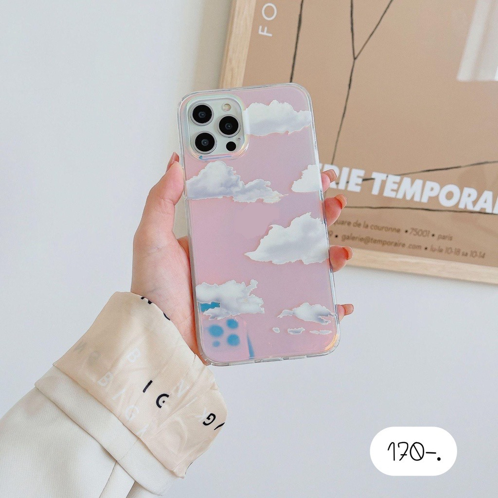 มาใหม่ค่าา-โฮโลแกรมสกรีนลายเมฆ-โฮโลแกรมเมฆ-เคสใสโฮโลแกรม-เคสโฮโลแกรม-พร้อมส่งทุกรุ่น