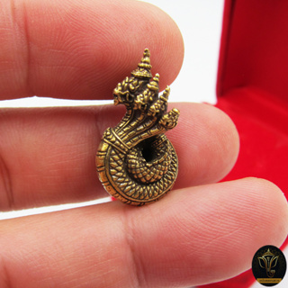 Ananta Ganesh ® พญานาค 7 เศียร เกี้ยวทรัพย์ (เน้นบูชา โชค ลาภ เงินทองมั่งคั่ง) ขนาด 1/2" ของแท้ มีกล่อง Ongs29 Ongs