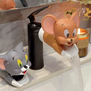 ส่งจากไทย🌈 ตุ๊กตาก๊อกน้ำ Tom and Jerry หัวต่อก๊อกน้ำ หัวต่อก๊อกน้ำ ที่ต่อก๊อกน้ำ ลายการ์ตูน ทอมแอนด์เจอร์รี่ น่ารัก