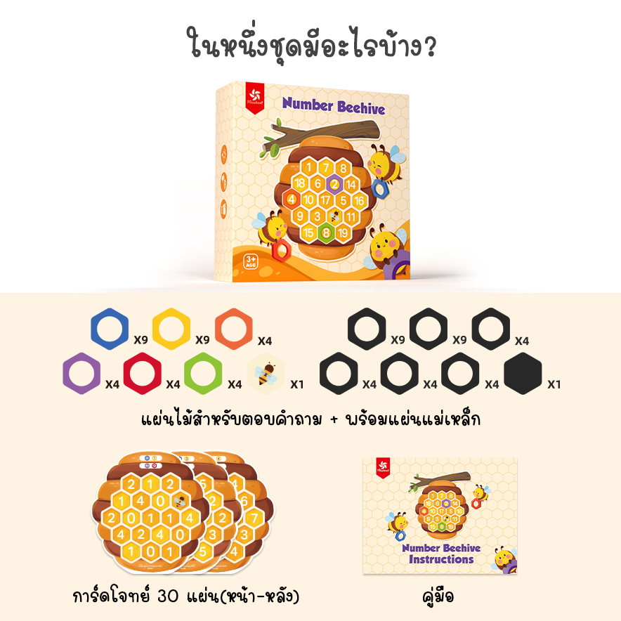 pinwheel-number-beehive-ของเล่นสอนคณิตศาสตร์-ของเล่นเสริมพัฒนาการ-ของเล่นเด็ก