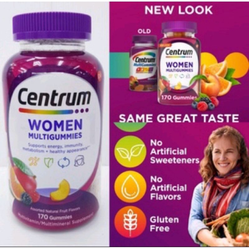 Sale.. Centrum Women Multigummies Multivitamin Assorted Fruit .05/203