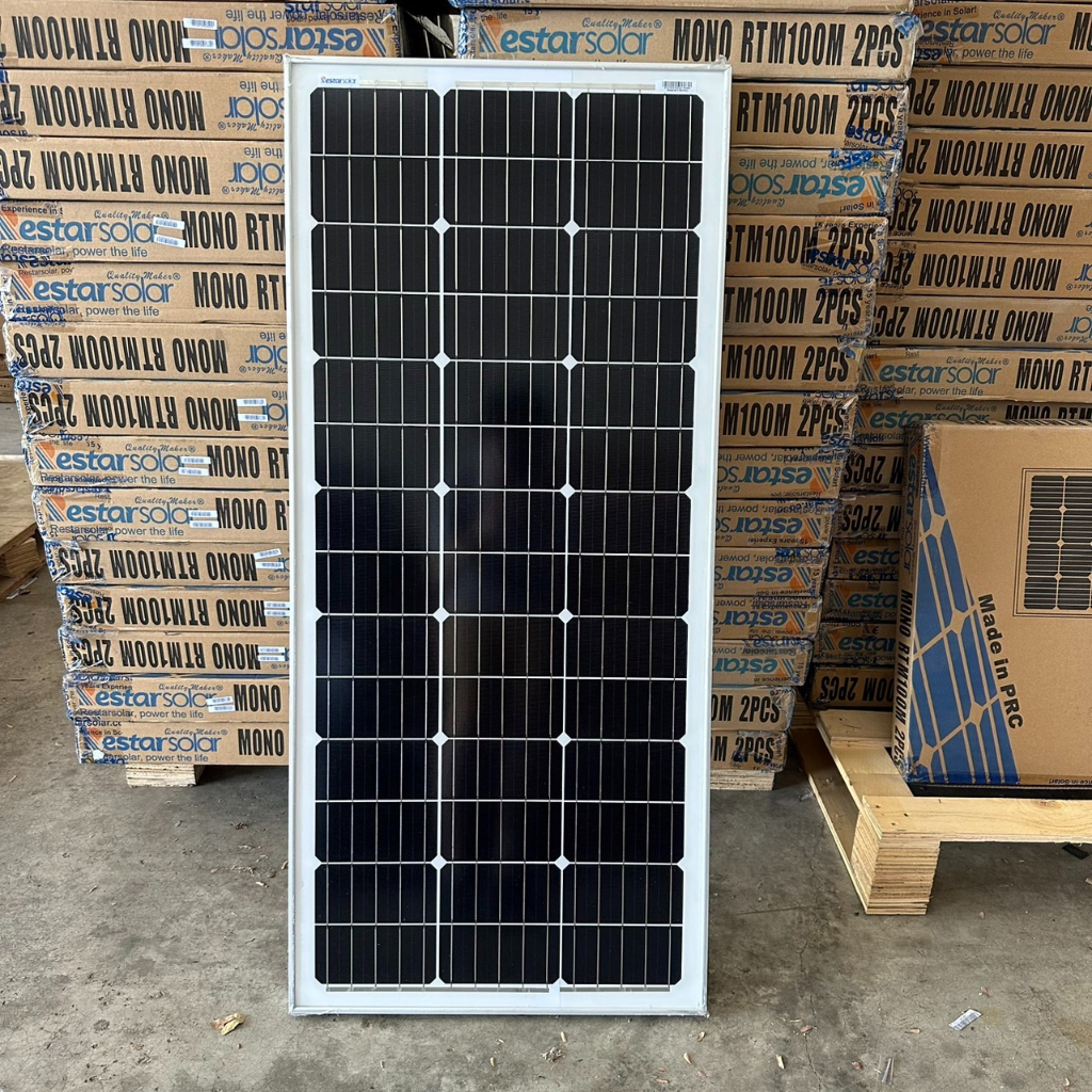 แผง 100 วัตต์ แผงโซล่าเซลล์ โมโน Restar Solar panel 100w | Shopee Thailand