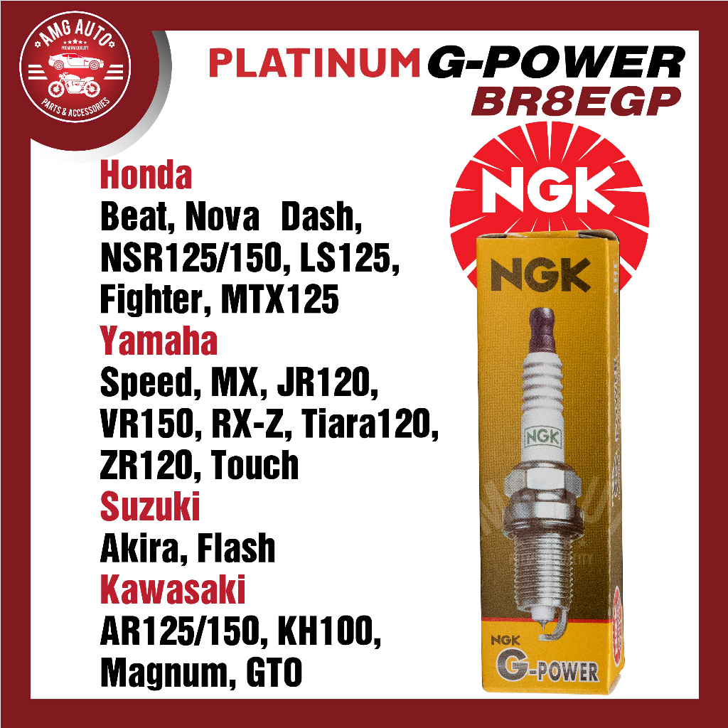หัวเทียน-ngk-g-power-รุ่น-br8egp-3600-honda-beat-honda-nova-dash-honda-nsr125-150-honda-ls125-ls110-ของแท้100