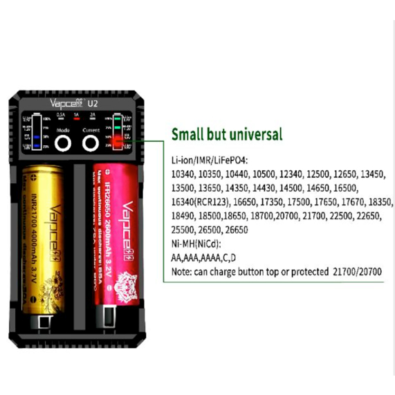 vapcell-official-store-u2-2a-smart-charger-usb-รางชาร์จถ่าน-vapcell-เครื่องชาร์จถ่าน-แท่นชาร์จถ่าน