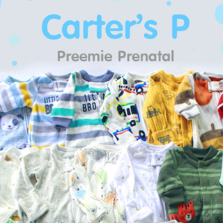 ❤️ลูกชาย❤️ ชุดกันหนาว บอดี้สูท ชุดคลุมเท้า Carters  Size P (carters preemie prenatal) พร้อมส่ง