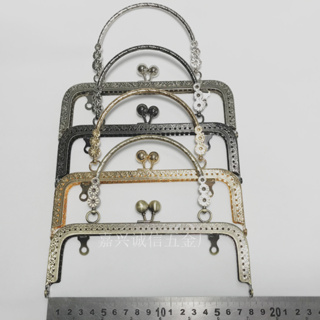 ปากกระเป๋าปิ๊กแป๊ก โลหะทองเหลือง เงิน ทอง ขนาด 18 cm พร้อมส่ง ปากกระเป๋า DIY