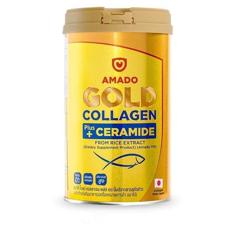ภาพหน้าปกสินค้าAmado Gold Collagen Ceramide อมาโด้ โกลด์ คอลลาเจน พลัส เซราไมด์