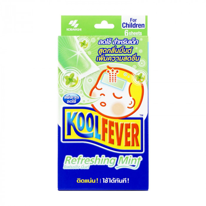koolfever-คูลฟีเวอร์-เจลลดไข้-kool-fever-แผ่นเจลลดไข้-แผ่นแปะลดไข้-สำหรับเด็กเล็ก-เด็กโต-และผู้ใหญ่-1-ซอง-1-กล่อง