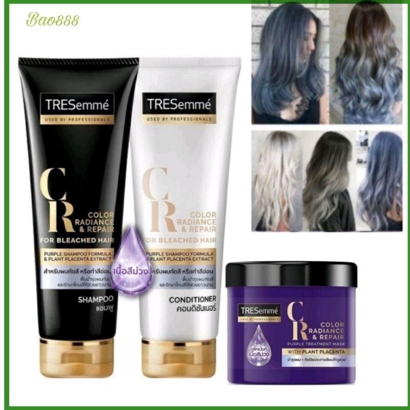 เทรซาเม่-แชมพูม่วง-แชมพูสำหรับผมกัดสีผม-หรือทำสีอ่อน-tresemme-color-แพ็คคู่