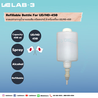 ภาพหน้าปกสินค้าขวดเปล่าสำหรับบรรจุน้ำยา Refillable Bottle for the UD/MD-450 (Spray) ขนาด450ML. (ออกใบกำกับภาษีได้) ที่เกี่ยวข้อง