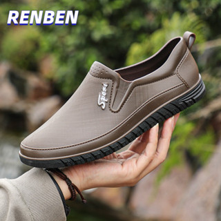 RENBEN เทรนด์แฟชั่นใหม่รองเท้ากันน้ำกันลื่นกลางแจ้ง