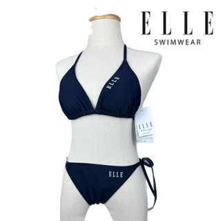 ชุดว่ายน้ำยี่ห้อ Elle แท้ 2ชิ้น bikini กัน UV ราคาเต็ม 1,xxx ผ้าหนาอย่างดี มีฟองน้ำซับใน