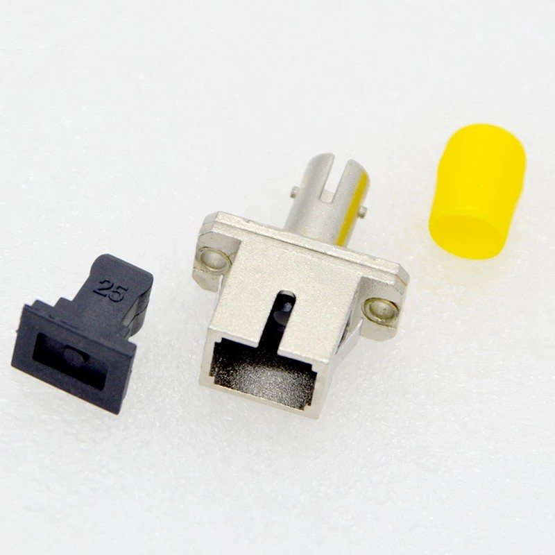 ตัวต่อกลาง-fiber-optic-connector-adapter-หัวไฟเบอร์-อะแดปเตอร์ไฟเบอร์-sc-st-fiber-optic-adapter-ต่อตรง