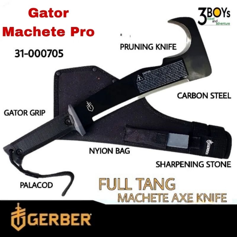 มีด-gerber-รุ่น-machete-pro-มีดแบบ-full-tang-ที่ออกแบบได้อย่างลงตัวในการใช้งานแบบขวานหรือมีดพร้าพร้อมกระเป๋าผ้าเข้ารูป