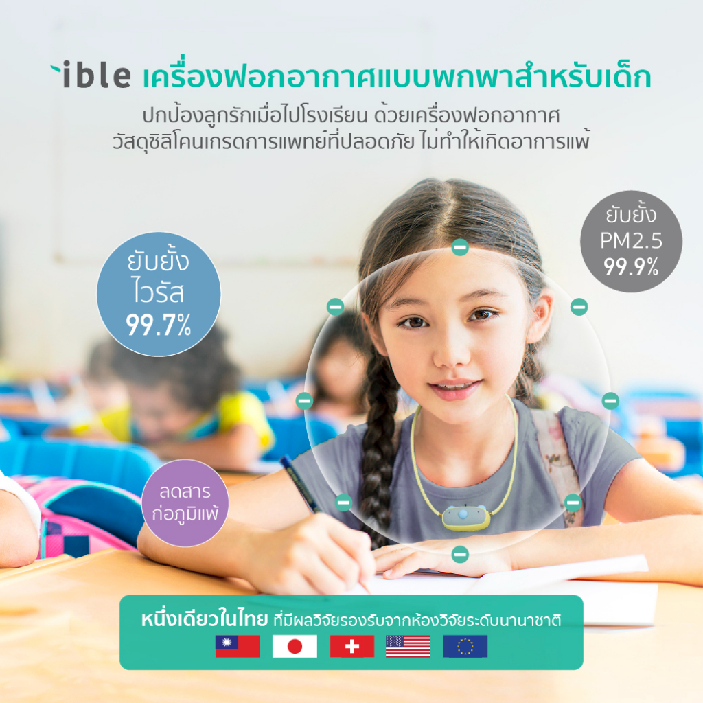 ible Airvida C1 - Duckling yellow เครื่องฟอกอากาศแบบพกพาชนิดไอออน Made ...