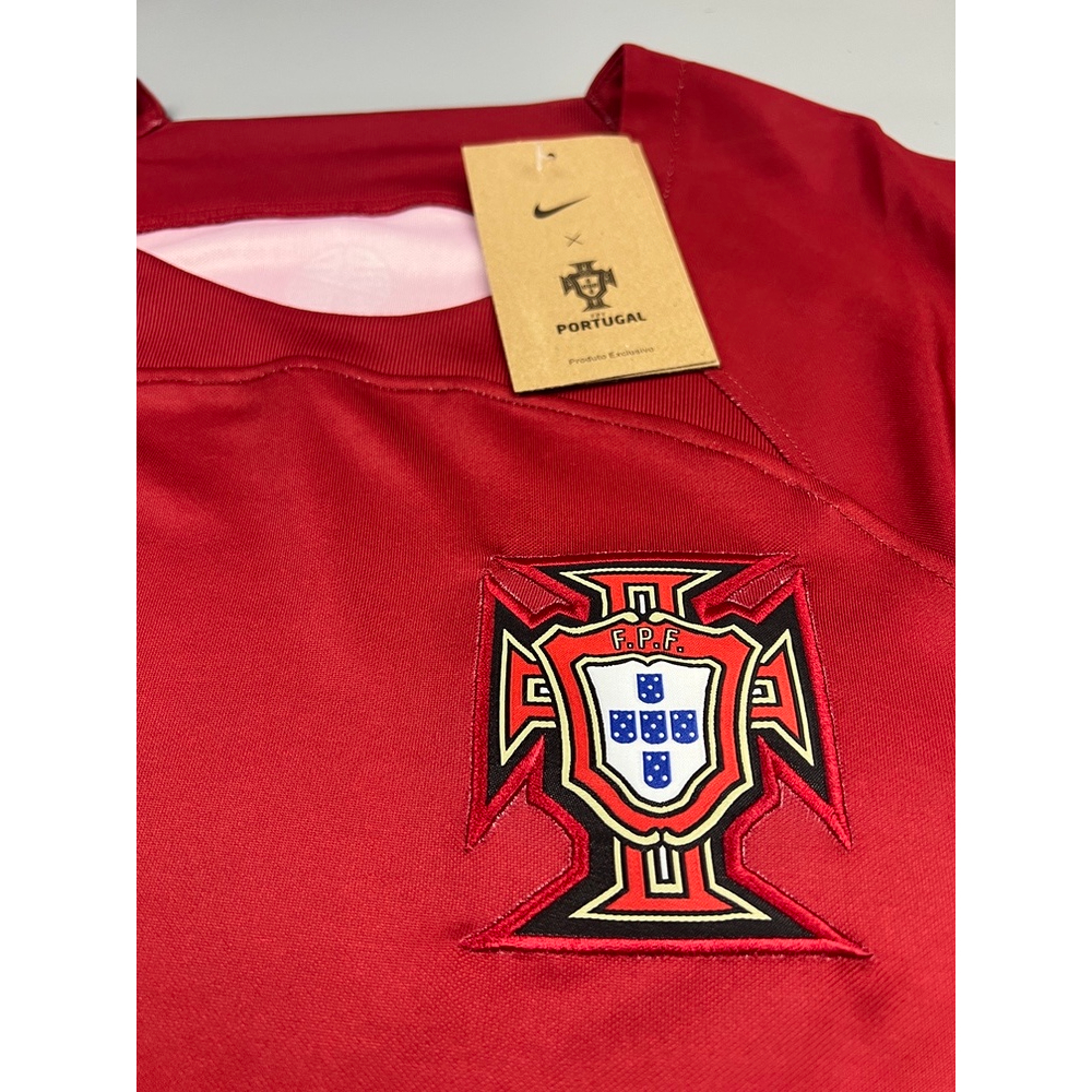 เสื้อบอล-แฟนบอล-ทีมชาติ-โปรตุเกส-เหย้า-2022-23-portugal-home-พร้อมเบอร์ชื่อ-7-ronaldo-อาร์มฟุตบอลโลก-world-cup-2022