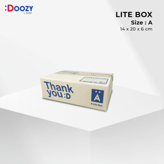 Lite Box กล่องไปรษณีย์ ขนาด A (14x20x6 ซม.)  แพ็ค 20 ใบ กล่องพัสดุ กล่องฝาชน Doozy Pack ถูกที่สุด!