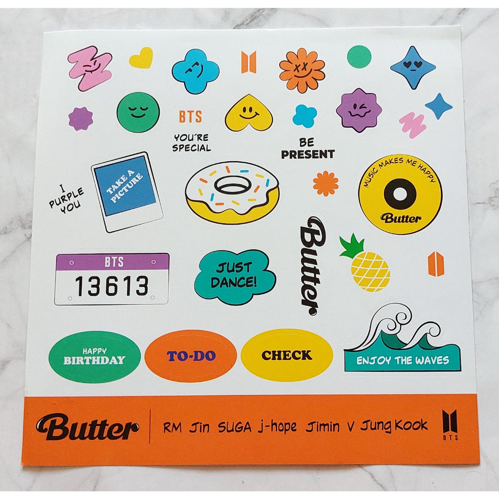 แยกขาย Sticker ของแท้ จาก อัลบั้ม BTS - BUTTER Album พร้อมส่ง Kpop ...