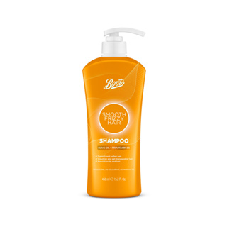Boots Smooth Frizzy Hair Shampoo Hair Solution Collection 450 ml. บู๊ทส์ สมูท ฟริซซี่ แฮร์ แชมพู แฮร์ โซลูชั่น คอลเลคชั่น 450 มล.