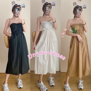 Unyaa-Dress | เดรสยาวเกาะอกผ้าฝ้าย ใส่ไปทะเลสวยๆ