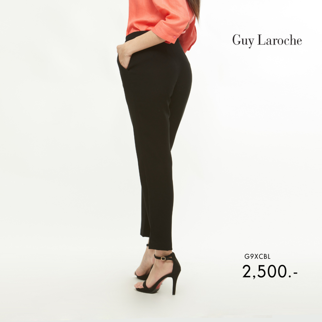 guy-laroche-กางเกงขาวยาว-กาง-เ-กงผู้หญิง-business-super-b-pants-low-waisted-slim-pants-g9xcbl